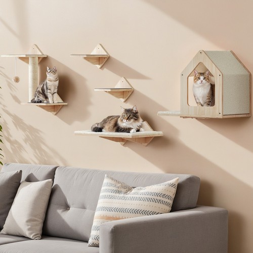 Katzen kletterwand set - kletterwand,